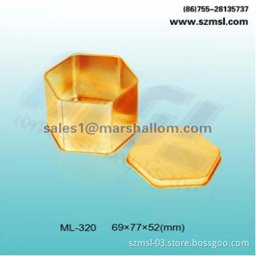 hexagon tin box, gift tin box, candy tin box, chocolate box